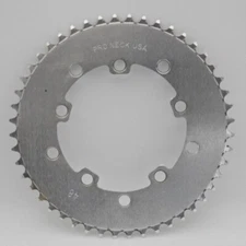 Vintage Pro Neck BMX 48T Chainring Sprocket Silver USA Old / Mid School 110 130