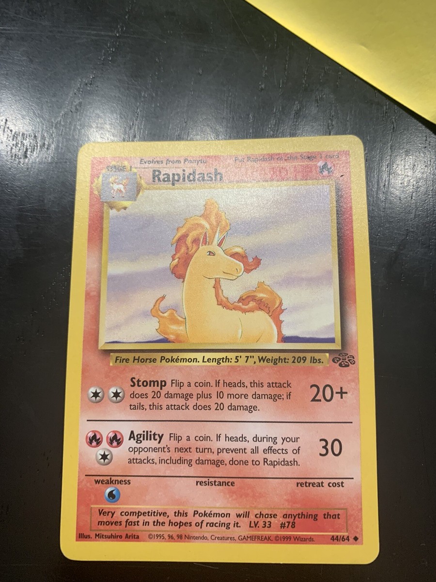 Pokemon 1999 Rapidash 44/64 70 HP Stage 1 | eBay