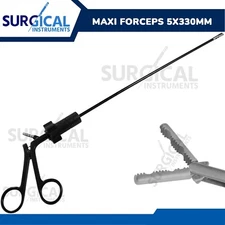 Maxi Forceps 5X330 mm Laparoscopic Grasping Grasper Laparoscopy Endoscopy German