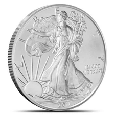 2011 American Silver Eagle Ingot BU 1 Troy Ounce Fine Silver Bullion .999 Pure