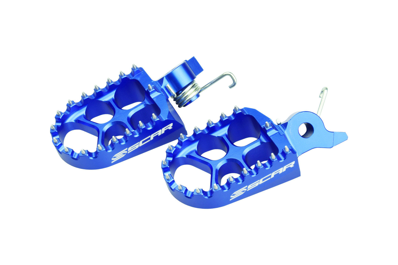 Repose-pieds Evo bleu pour piloter votre Yamaha YZF 250 sur circuit motocross