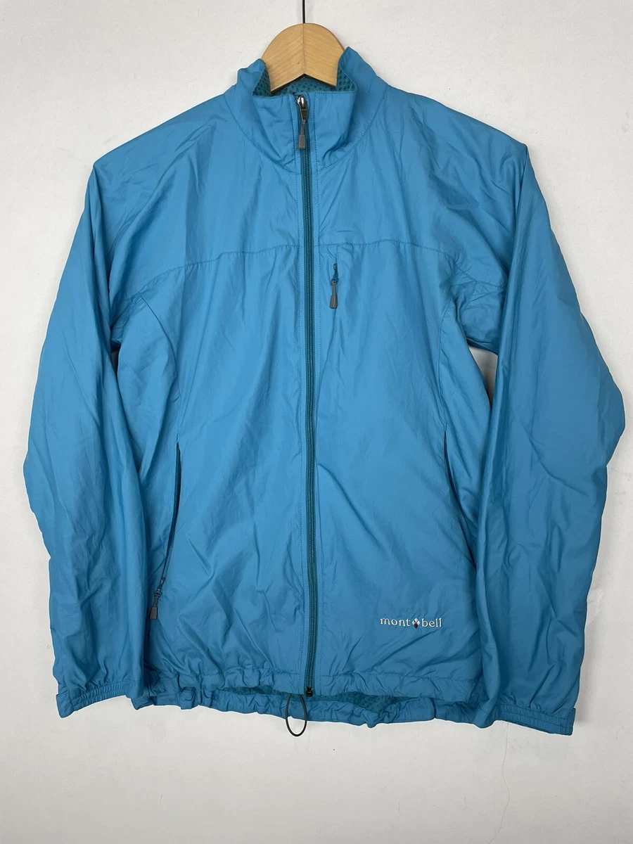 Montbell Climaplus Mesh Windbreaker Jacket Womens S Light Blue