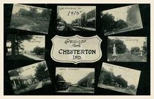 Multiview Postcard 1911 Chesterton IN Indiana Vintage Postcard COPY