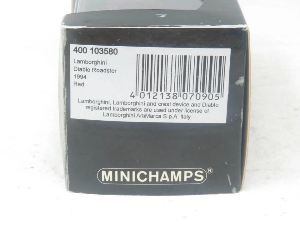 Minichamps 400 103580 Lamborghini Diablo Roadster 1994 Red 1.43 Scale Boxed - Image 3 of 4