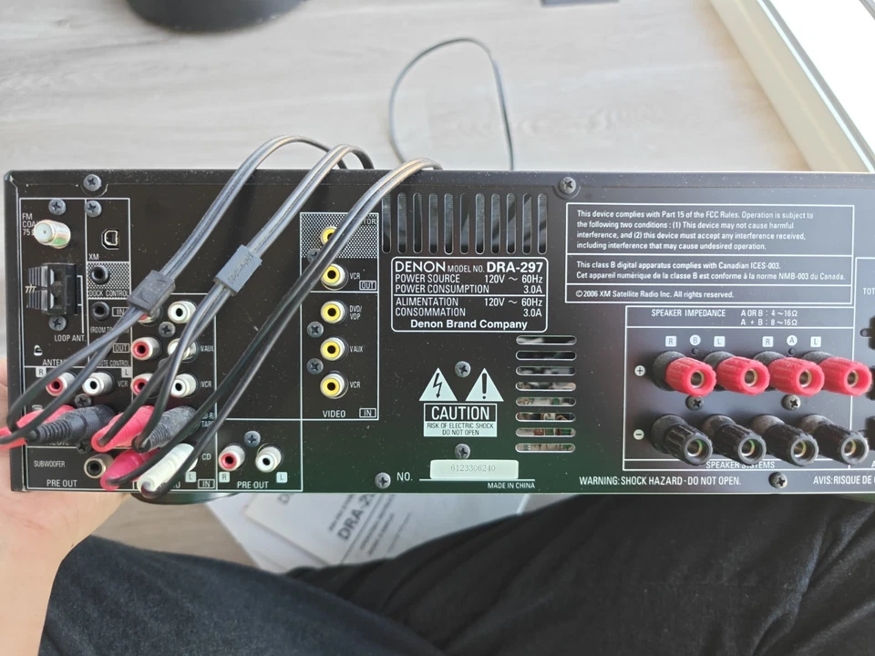 *NOT TESTED* Denon AM-FM Stereo Receiver DRA-297 - Image 4 of 4