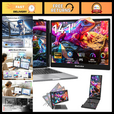 Portable 14" 1080P FHD IPS Laptop Screen Extender, Dual Monitor for 13"-17.3" La