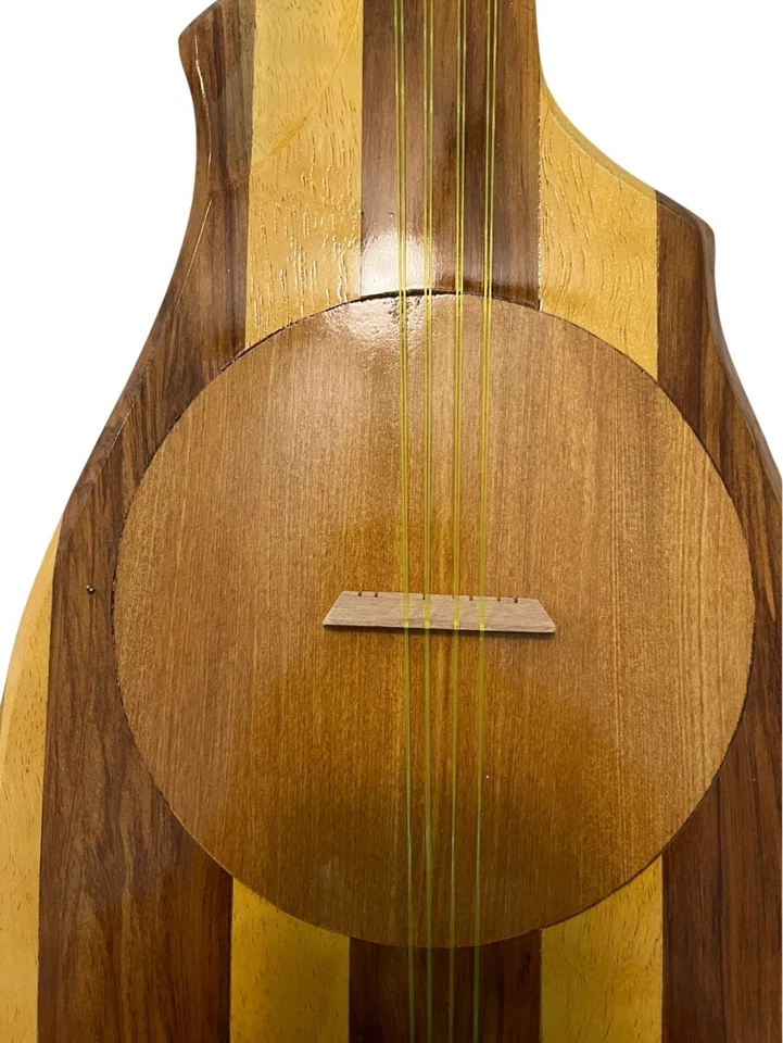 Tahitian Ukulele Handmade 8 String Wooden Instrument From Tahiti W/ Case - Image 3 of 4