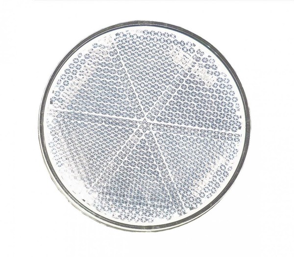 4 X RüCkstrahler Weiß Ø 80Mm Proplast Reflektor Katzenaugen AnhäNger Zum Kleben-image