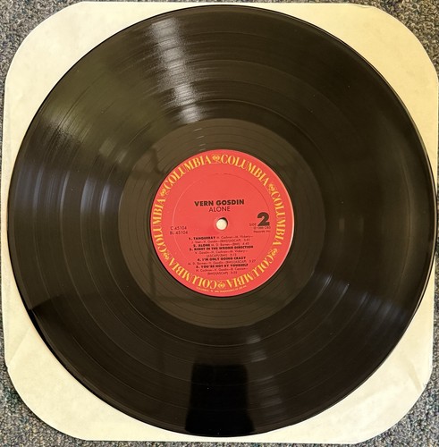 VERN GOSDIN - ALONE LP OG Press 1989 COUNTRY VINYL LP COLUMBIA 7464-45104-1 NM- - Picture 4 of 4