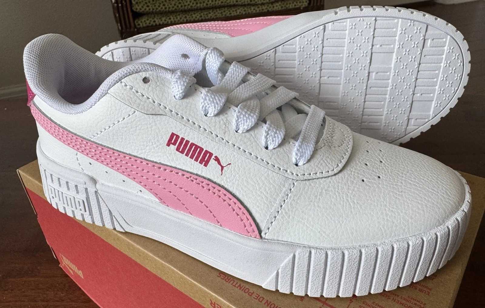 Puma Junior’s Carina 2.0 bianco rosa lilla taglia 4