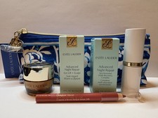 Estee Lauder 6Pc Gift Set Revitalizing Creme, Serum, Eye, Lip Stick, Liner  bag