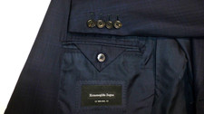 Zegna Blazer 52R/42R Blue Plaid 15 MILMIL 15 Excellent Condition Suit Jacket