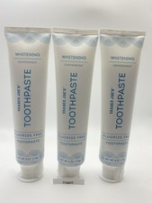 3 Packs Trader Joe's Anticavity Toothpaste Fluoride Free Whitening Peppermint