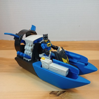 2014 Fisher Price Imaginext DC Batman Bat Boat No Missiles With Figure Airboat 