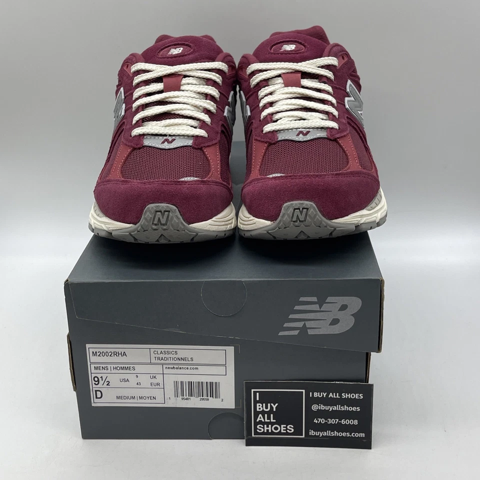 Size 9.5 - New Balance 2002R Suede Pack - Garnet Deep Earth Red (M2002RHA) - Image 2 of 4