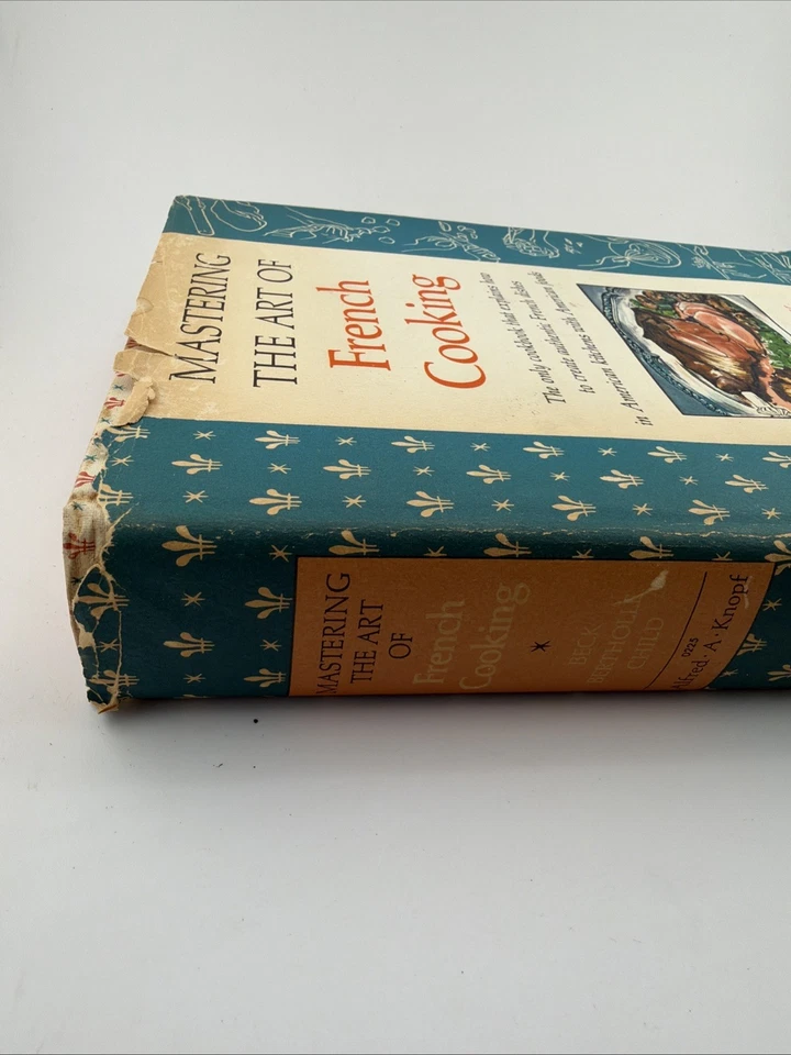 Mastering The Art of French Cooking Vol. 1 Julia Child Cookbook w/ DJ 1961 2nd Foto 3 de 4