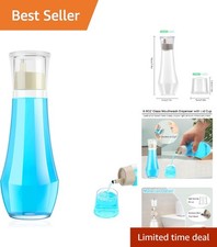 Elegant 8.8OZ Glass Mouthwash Dispenser - Leakproof  Multifunctional Design