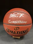Magic Johnson Signed Lakers NBA Spalding Basketball '5x NBA Champs' PSA