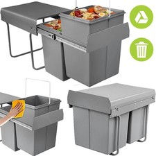 400mm Recycle Waste Bin Recycling Cupboard Pull Out & Soft Close Kitchen Cabinet