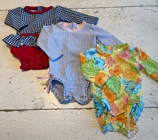 Baby Girl's RUFFLE BUTTS Size 12-18 Months Swimsuit Lot