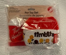 New Tim Hortons 2024 Pet Dog Cay Toy Set  Bell & Crinkle Toys From Canada