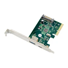 PCIe x4 Expansion Card ASM1142 USB 3.1 10Gbps Type C + Type A Adapter Controller