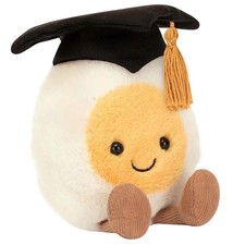 2026 For Jellycat Cute Graduation Boiled Egg Soft Doll BNWT & Dust Bag