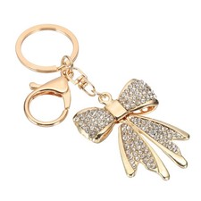 Bow Keychain for Women Bag Purse Charm Rhinestone Bow Accessories Gold