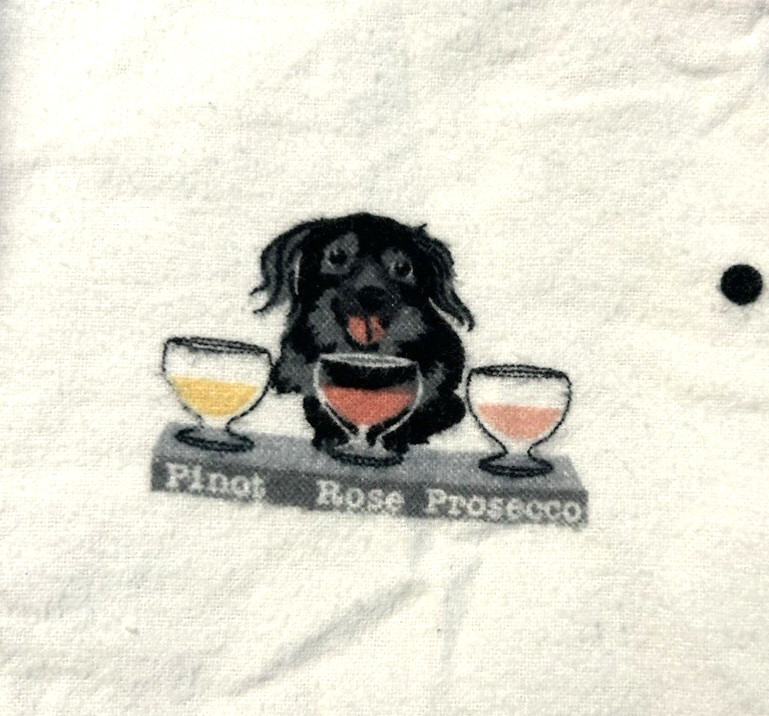 NWT PJ Salvage Womens M Dogs Drinking Cocktails Long Sleeve Flannel Pajama Top