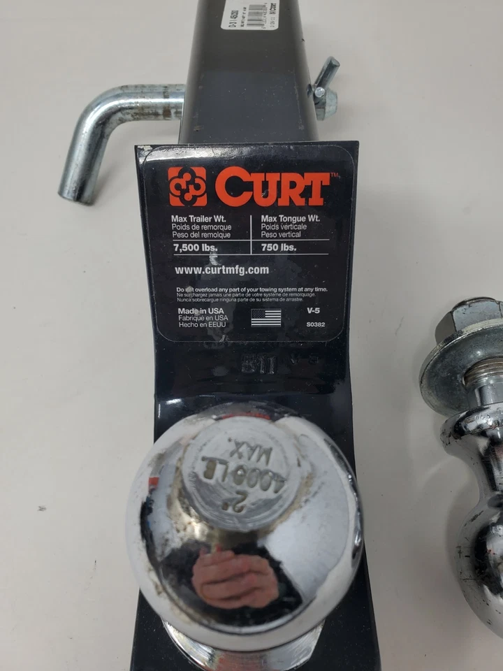 CURT Trailer Hitch Tow Kit 2in 2in Ball Mount, Pin & Clip 4000/2000 - Image 4 of 4