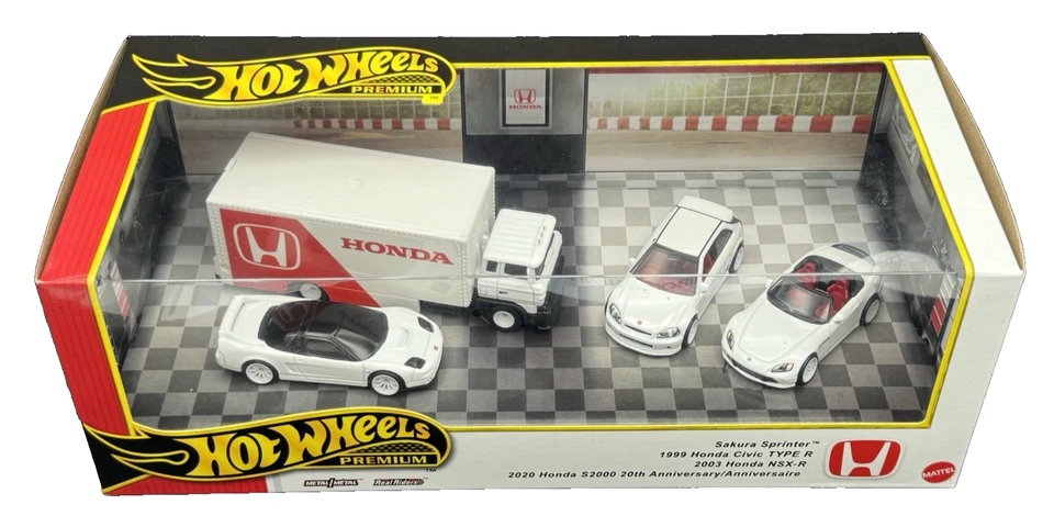 Hot Wheels Premium 2025 Honda Set Sprinter Civic Type R NSX-R S2000 Diorama - Image 2 of 4
