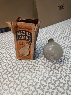 Vintage Westinghouse MAZDA 100W Light Bulb NOS 1920s 40s Original Box