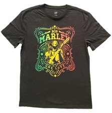 New Bob Marley One Love Portrait Mens Medium Reggae Rock Ska Lion Zion T-shirt