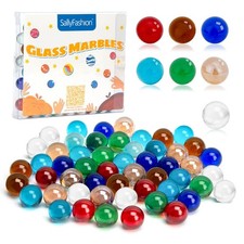 SallyFashion 75 PCS Glass Marbles Bulk, for Medium, 75pcs Multicolored