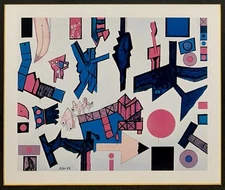 Framed Genichiro Inokuma Art Print Lithograph Love “Letter From The Star” 19x20”