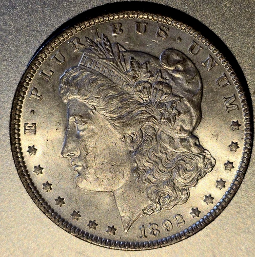 1892 Morgan Silver Dollar AU to Unc Scarce in Higher Grades