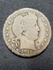 1916 BARBER QUARTER G + VG POPULAR BETTER LOWER MINTAGE DATE