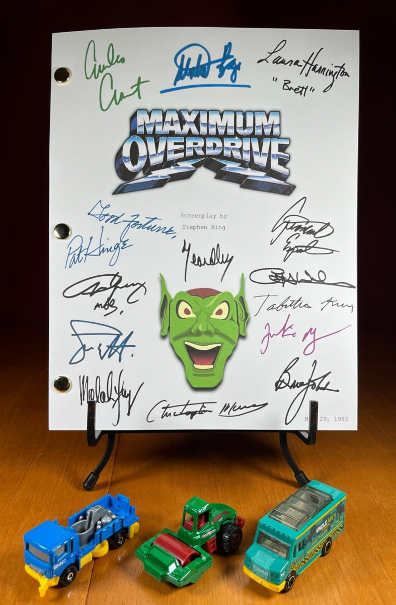 Maximum Overdrive Script Signed- Autograph Reprints- 114 Pages