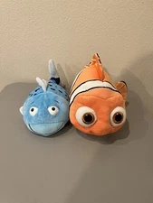Finding Nemo Plush 14” Disney Clown Fish And Pout Pout Fish Stuffed Animals