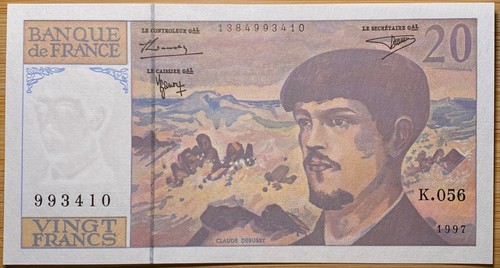 FRANCE BILLET NEUF DE 20 FRANCS DEBUSSY 1997 (BILL 165) VOIR PHOTOS