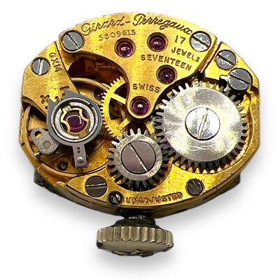 Girard Perregaux Watch Movement Ladies 17J 5809613 PES 340 Signed Crown VTG Runs