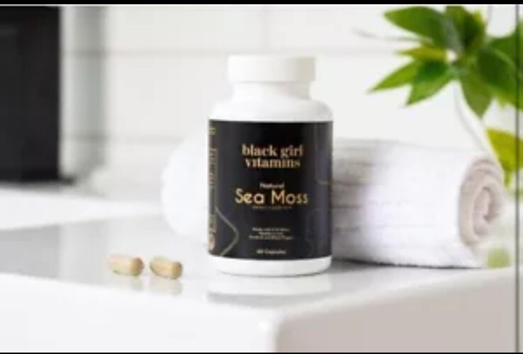 Black Girl Vitamins, Natural Sea Moss, Dietary Supplement 60 ct Capsule