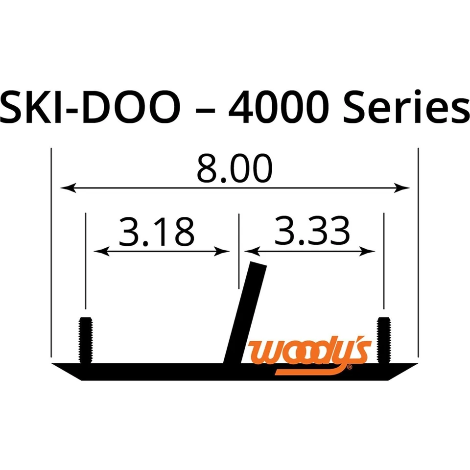 Woodys 4" Carburos Mini Trineo Corredores Ski-Doo Mini Z 120 Z120 1999-09 - SXS-4000 Foto 2 de 4