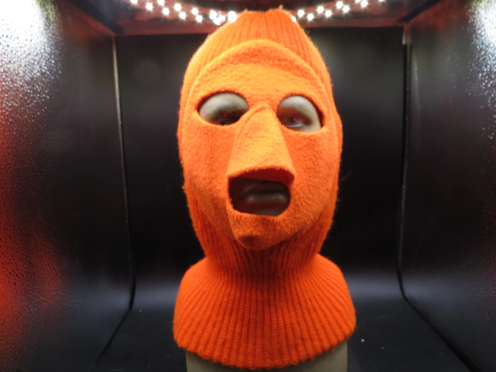vintage Hunting Fleece Mask/Balaclava. Blaze Orange Retro Winter/Hunting 2