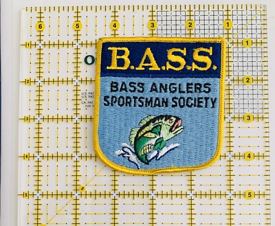 Patch Vintage Pêche BASS ANGLERS SPORTSMAN SOCIETY à Coudre Ou Thermocoller