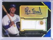2016 Topps Triple Threads Sapphire Alcidis Escobar autograph patch #D05/10
