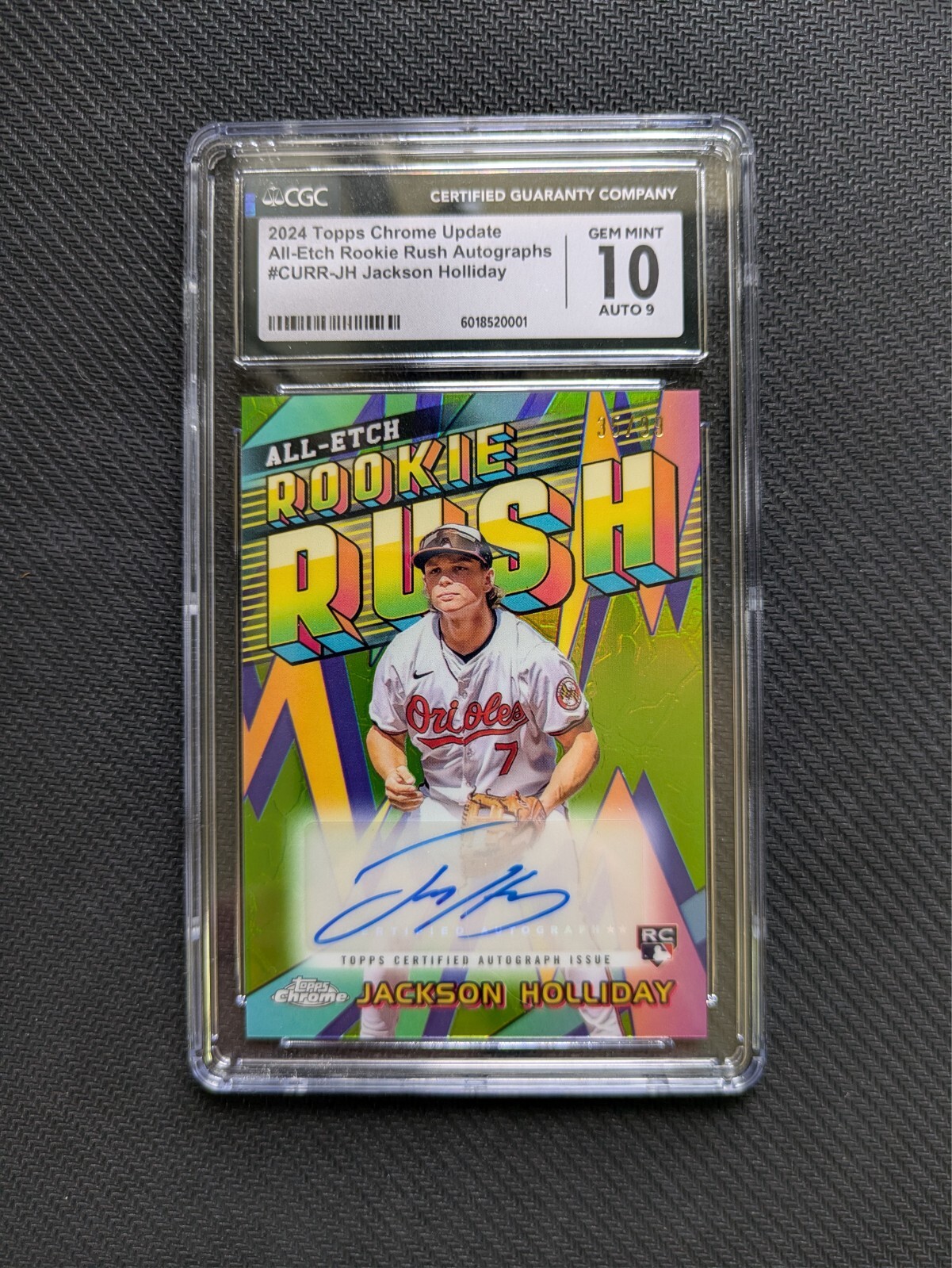 2024 Topps Chrome Update All-Etch Rookie Rush Jackson Holliday Auto /99