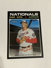 2020 Topps Heritage Real One Red Ink Juan Soto 9/71 Auto Autograph