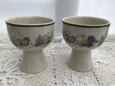 Royal Doulton Harvest Garland Lambethware, Paar Kelche / Dessertschalen