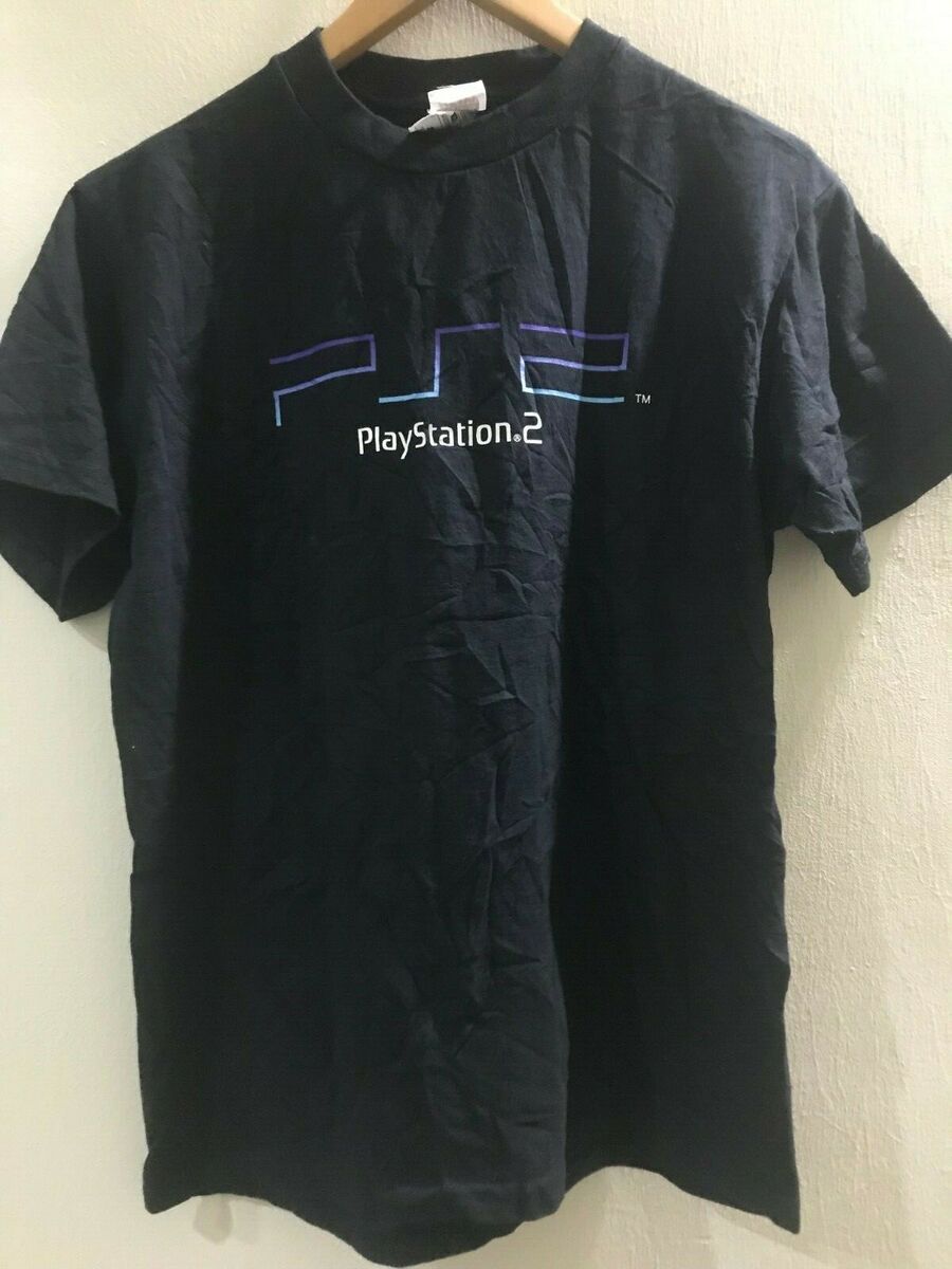 Vintage 2000 PLAYSTATION 2 CONSOLE RELEASE GAMING PS2 Tee Shirt Medium USA